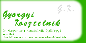 gyorgyi kosztelnik business card